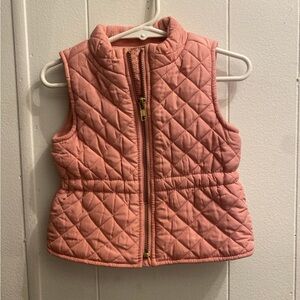 Quilted Pink Baby Girl Vest Blush Color